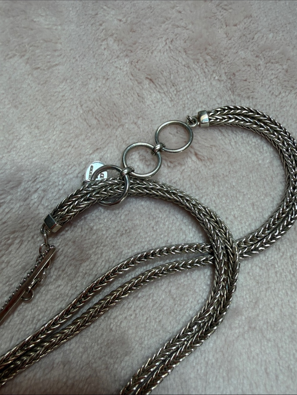 LORI BONN Sterling Silver Mother-of-Pearl Oval Pendant Double Strand Necklace - Picture 11 of 15